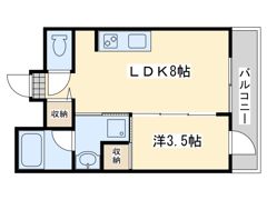 ブルーダイヤモンド中間の間取り画像