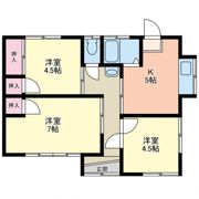 福田町福田借家の間取り画像