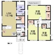 中京区壬生西土居ノ内町戸建の間取り画像