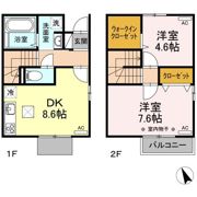 DーroomKの間取り画像