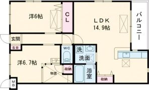 ルネス祇園の間取り画像