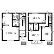 石原瀬一丁目貸家の間取り画像