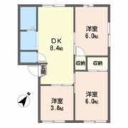 太華ハイツ Aの間取り画像