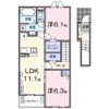 モンテリザイア藤岡 Ⅱの間取り画像
