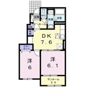 ラ ヴィータ ローザⅠの間取り画像