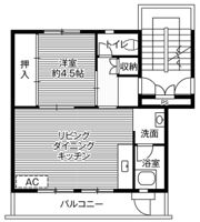 ビレッジハウス結城第二1号棟の間取り画像