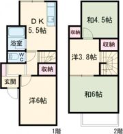 香西南町借家の間取り画像