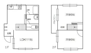 古民家カフェ風 リノベ戸建て クラップ瑞江の間取り画像