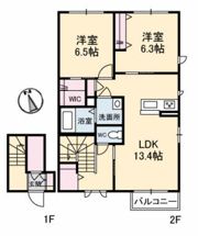 ハイツ天神の間取り画像