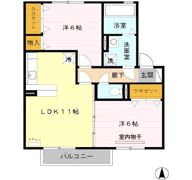 リビングタウン舟橋壱番館 Aの間取り画像