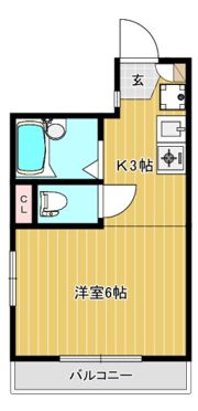 コーポ間の間取り画像