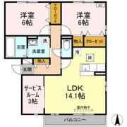 フェリス高柳 A棟の間取り画像