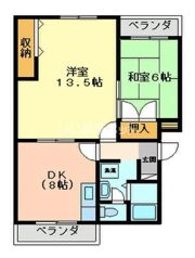 コンチネンタル布瀬Ⅱの間取り画像