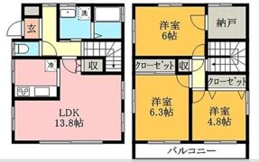 ファミリータウン紺屋Dの間取り画像