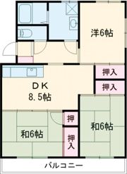 いわとハイツの間取り画像