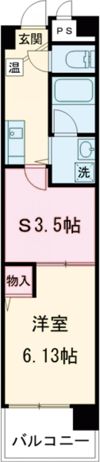 フェリシア東中通の間取り画像