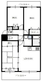 ハイネス八幡の間取り画像