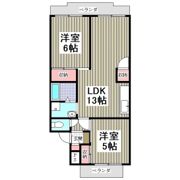 行田ハイツ2号棟の間取り画像