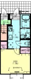 ディアコート盛岡Bの間取り画像