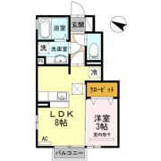サニーフラット大道北 Aの間取り画像