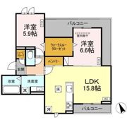 ぺルレKの間取り画像