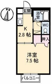 サニーハイツMARUの間取り画像