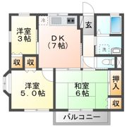 サニーハイツ草木 Westの間取り画像
