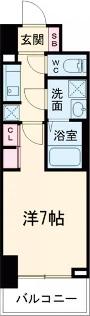 S-RESIDENCE堺浜寺axialの間取り画像