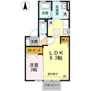 エリタージュ A棟の間取り画像