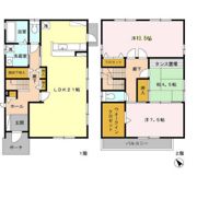 上田戸建借家の間取り画像