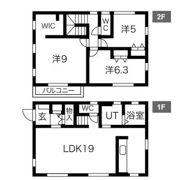 花巻市四日町一丁目貸家の間取り画像