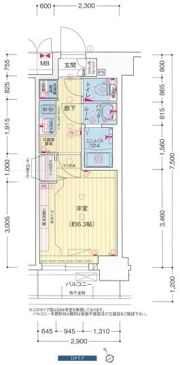 プレサンス横浜鶴見市場シュネルの間取り画像
