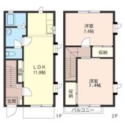 タウンヒル松葉Kの間取り画像