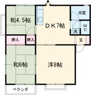 ハイツカレントAの間取り画像