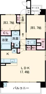 プレサンス ロジェ 名古屋浅間町ザ・レジデンスの間取り画像