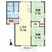 グリーンヒルズ鶴ヶ丘Bの間取り画像