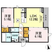 D-ROOM田町Bの間取り画像