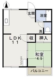プランドール高屋の間取り画像