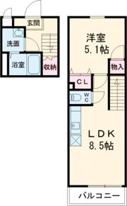 スリーハーブズ狭山Ⅰ番館の間取り画像