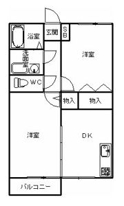 ビュー金上 Bの間取り画像