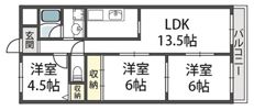 メゾン東中の間取り画像