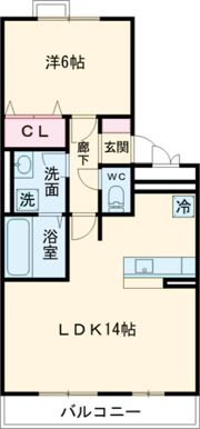 リビングタウン小松弐番館 A棟の間取り画像