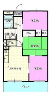 ハイツ岡村の間取り画像
