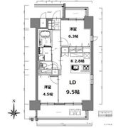 S-RESIDENCE亀島駅前blaze(ブレイズ)の間取り画像