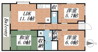 サザンコートの間取り画像