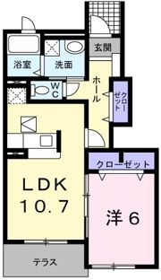 ヒルサイド緑ヶ丘Cの間取り画像