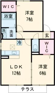 リヴィエールⅠ・Ⅱ Ⅰ棟の間取り画像