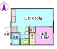 ヴィレッジ白菊(1LDK)の間取り画像