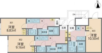カインドネス東大和Southの間取り画像