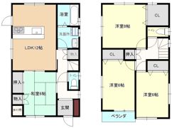 日下部北町1－70貸家の間取り画像